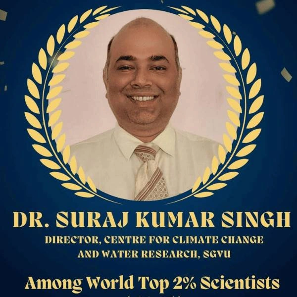 Global Research Excellence: Dr. Suraj Kumar Singh Ranked Top 2% Scientists | SGVU